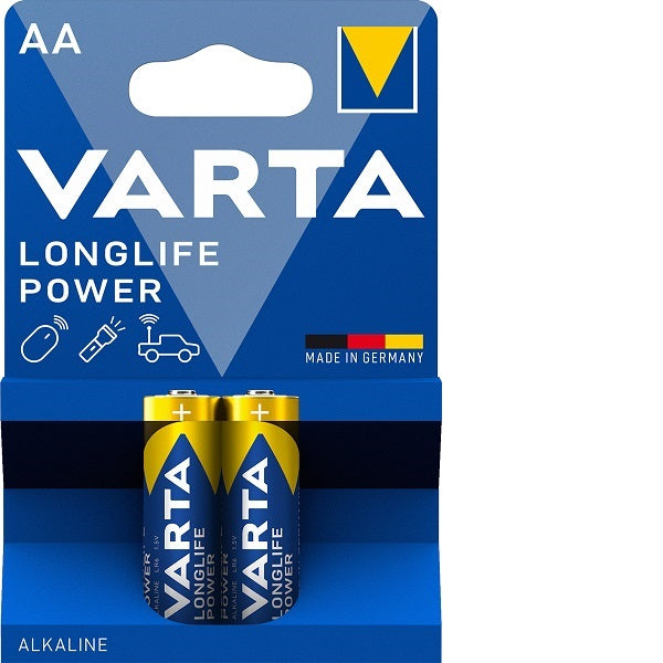 VARTA - PILAS LONGLIFE POWER AA DE ALTA POTENCIA, PACK DE 2