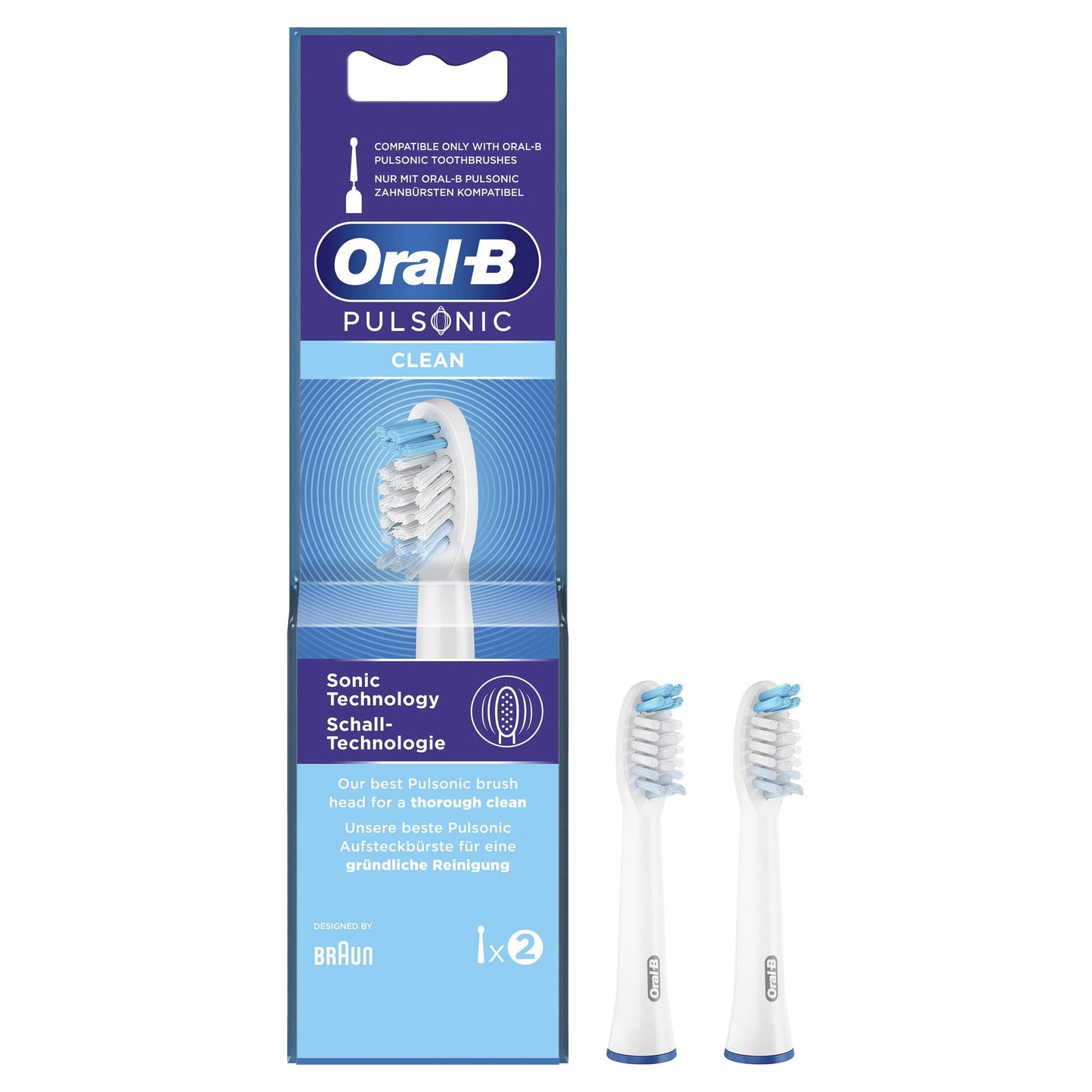 Oral-B pulsonic clean recambio cabezales para cepillo de dientes 2 unidades