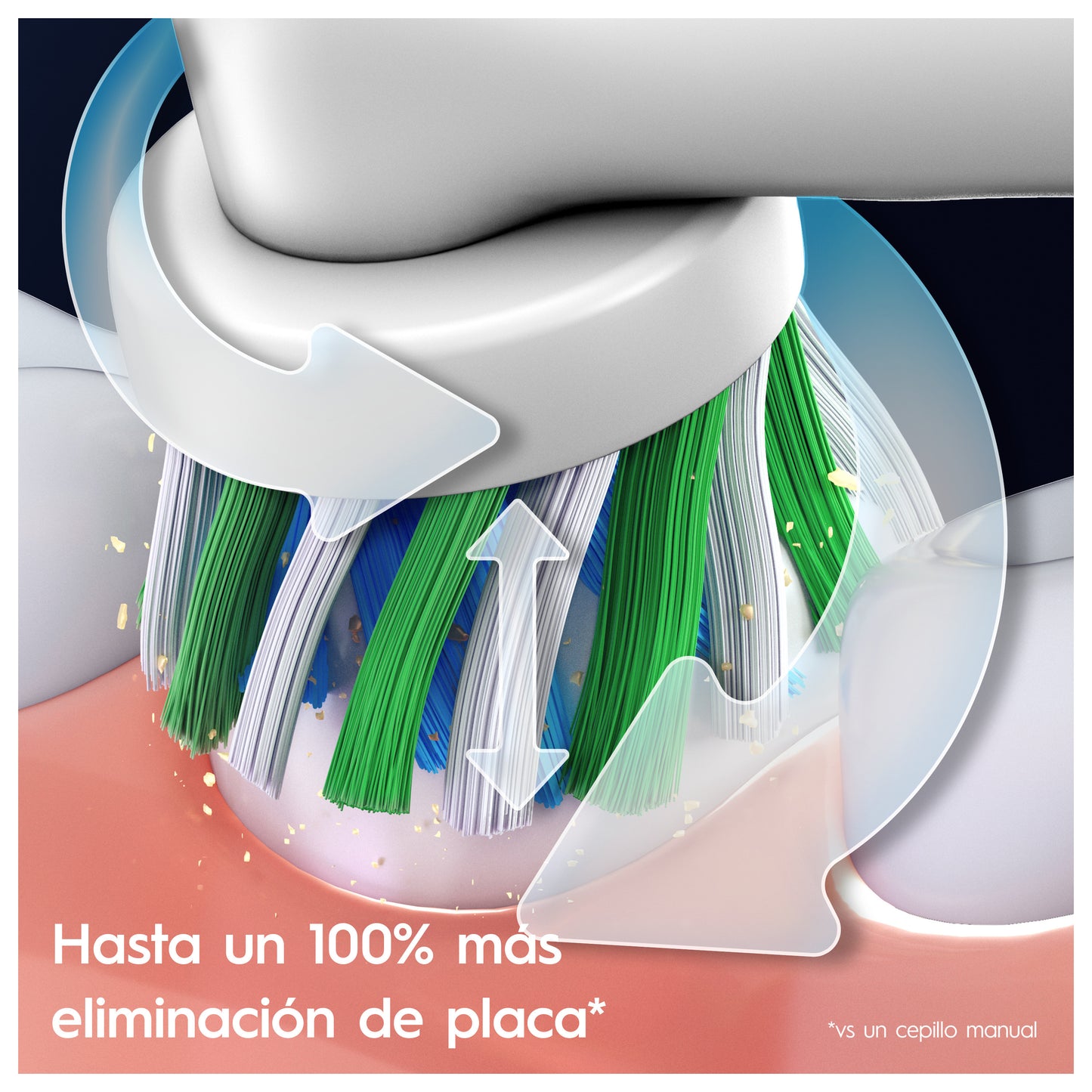 Recambio para cepillo dental - Oral-B Pro CrossAction, Cabezales De Recambio, 6 Unidades, Blanco