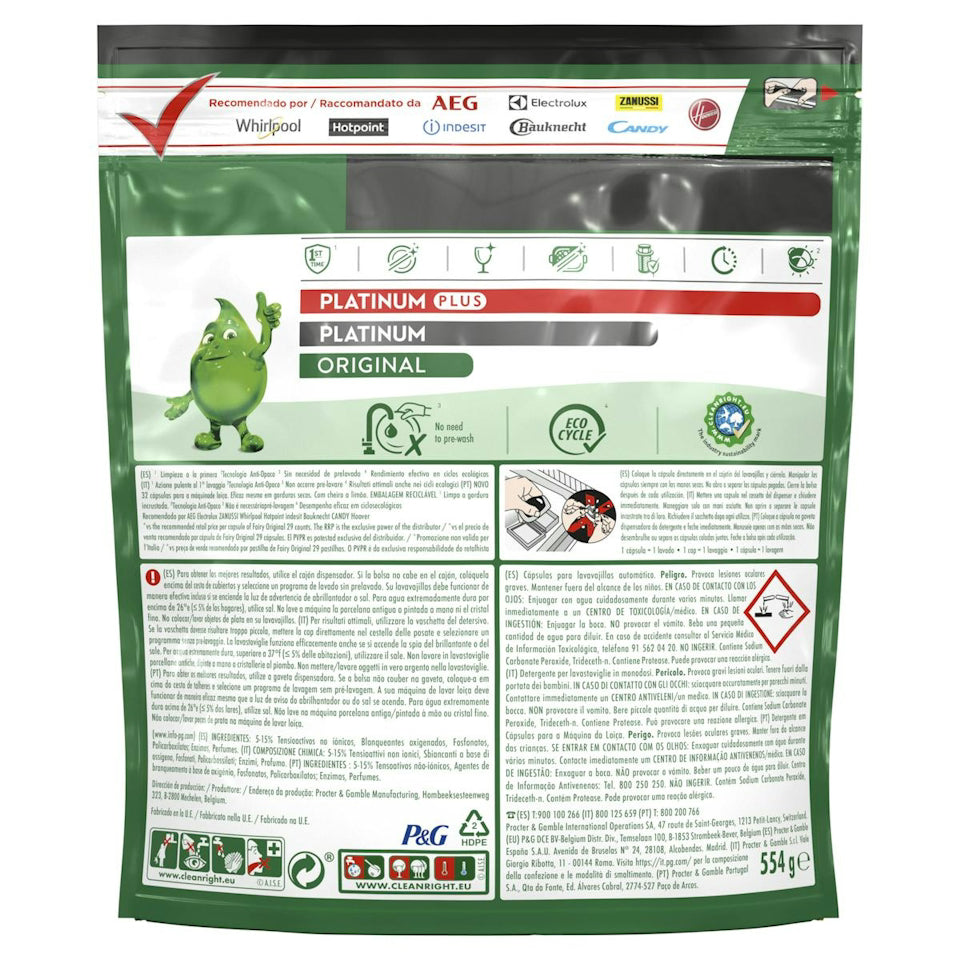 FAIRY original lavavajillas pastillas 21+20 unidades gratis