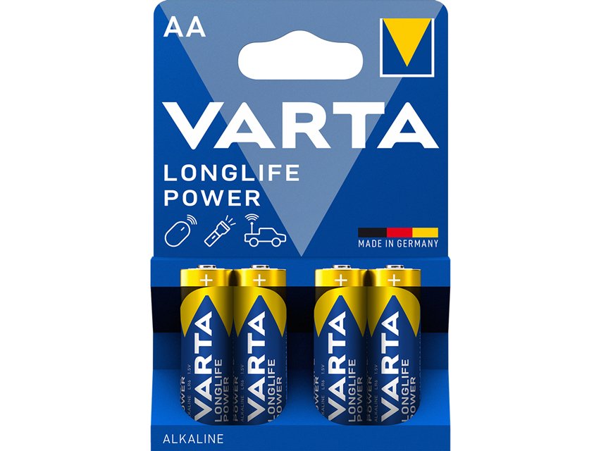 VARTA - PILAS LONGLIFE POWER AA DE ALTA POTENCIA, PACK DE 4
