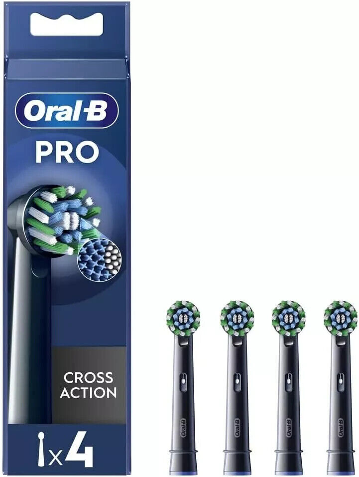 Oral-B Cross Action Cepillo dental electrico recambio negro 4 ud