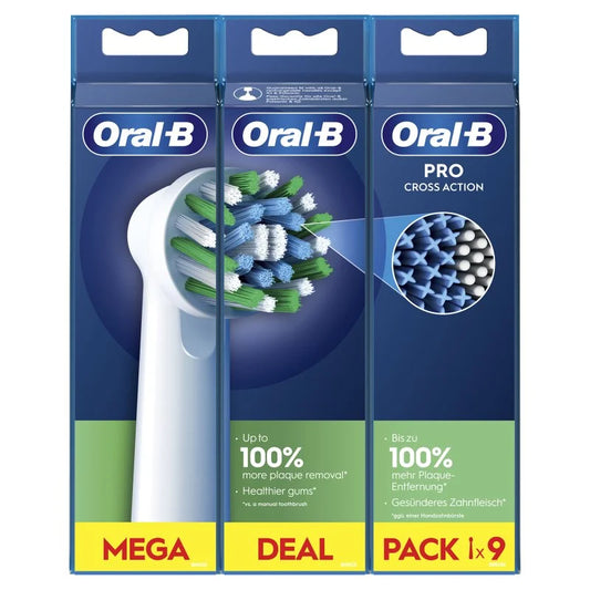 Pack 9 cabezales de repuesto Oral-B Cross Action