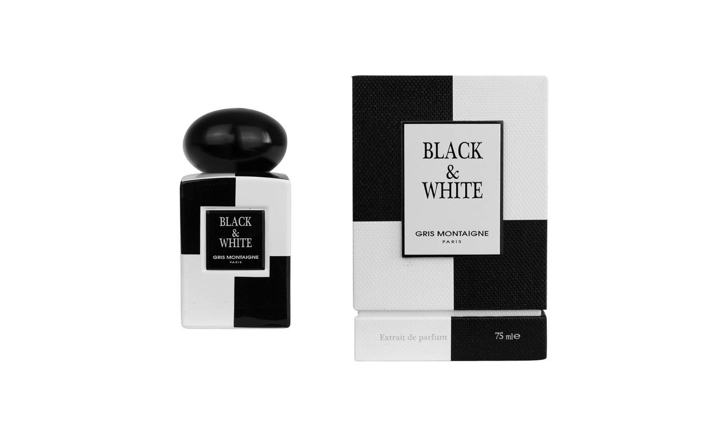 Black & White Gris Montaigne Paris para Hombres y Mujeres