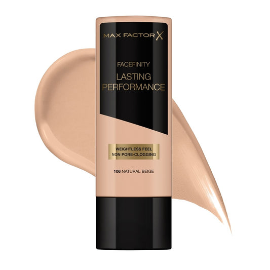 Max Factor Lasting Performance Base de Maquillaje Líquida Tono 106 Natural Beige - 35 ML