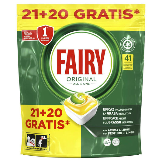 FAIRY original lavavajillas pastillas 21+20 unidades gratis
