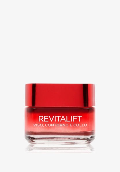 L'OREAL PARIS Revitalift Crema Facial Contorno Cuello Tratamiento Antiarrugas Fórmula de Acción Reafirmante Profunda con Efecto Lifting Avanzado Pro Retinol y Vitafibrina 50ml