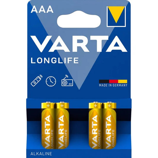 Pila alcalina varta AAA - LR03 longlife (blíster 4 unidades)